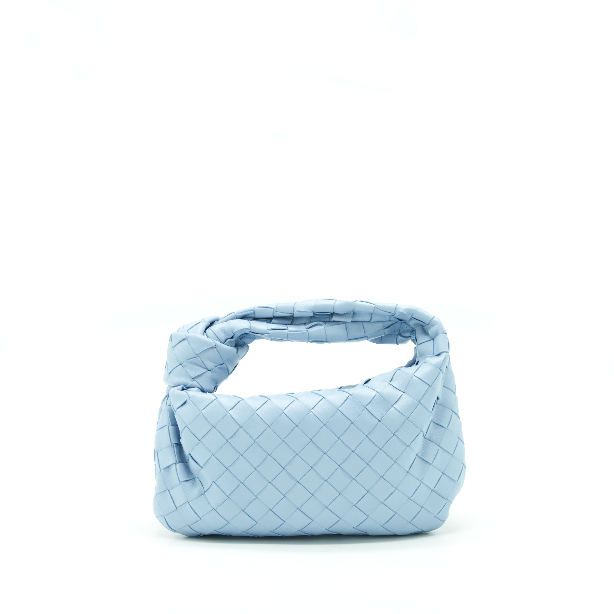 BOTTEGA VENETA MINI JODIE BAG LIGHT BLUE SHW