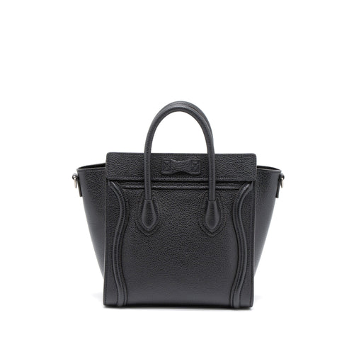 CELINE NANO LUGGAGE BAG CALFSKIN BLACK SHW