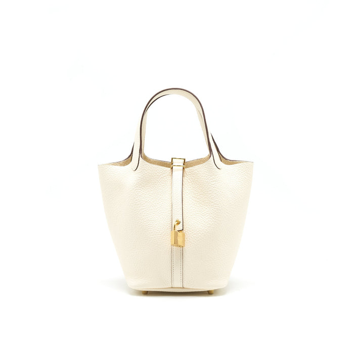 HERMES PICOTIN 18 LOCK BAG NATA GHW