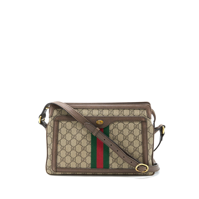 GUCCI OPHIDIA CROSSBODY BAG GG SUPREME CANVAS/LEATHER GHW