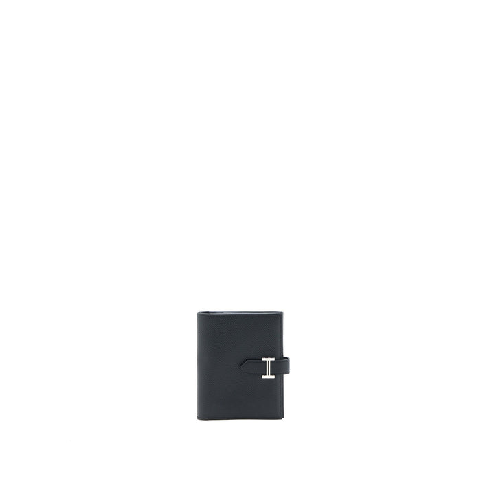 HERMES BEARN COMPACT WALLET EPSOM BLACK SHW