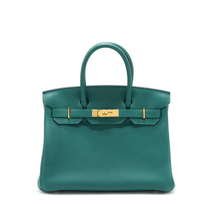 HERMES BIRKIN 30 TOGO Z6 MALACHITE GHW