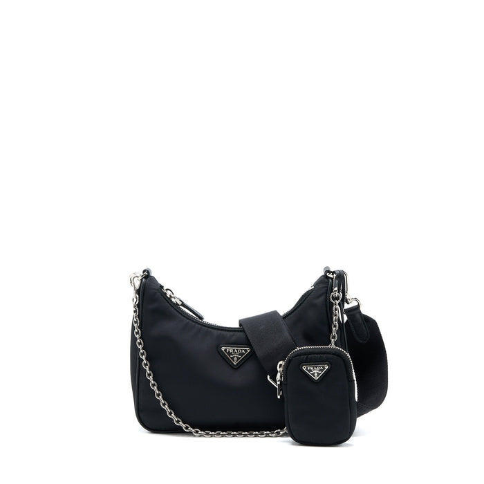 PRADA RE-EDITION 2005 NYLON BAG BLACK SHW