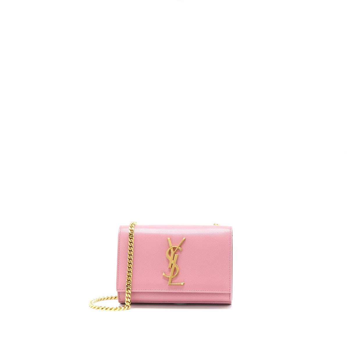 SAINT LAURENT MINI KATE BAG GRAINED CALFSKIN PINK GHW