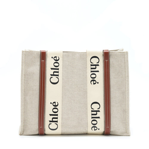 CHLOE CANVAS TOTE SHOULDER BAG