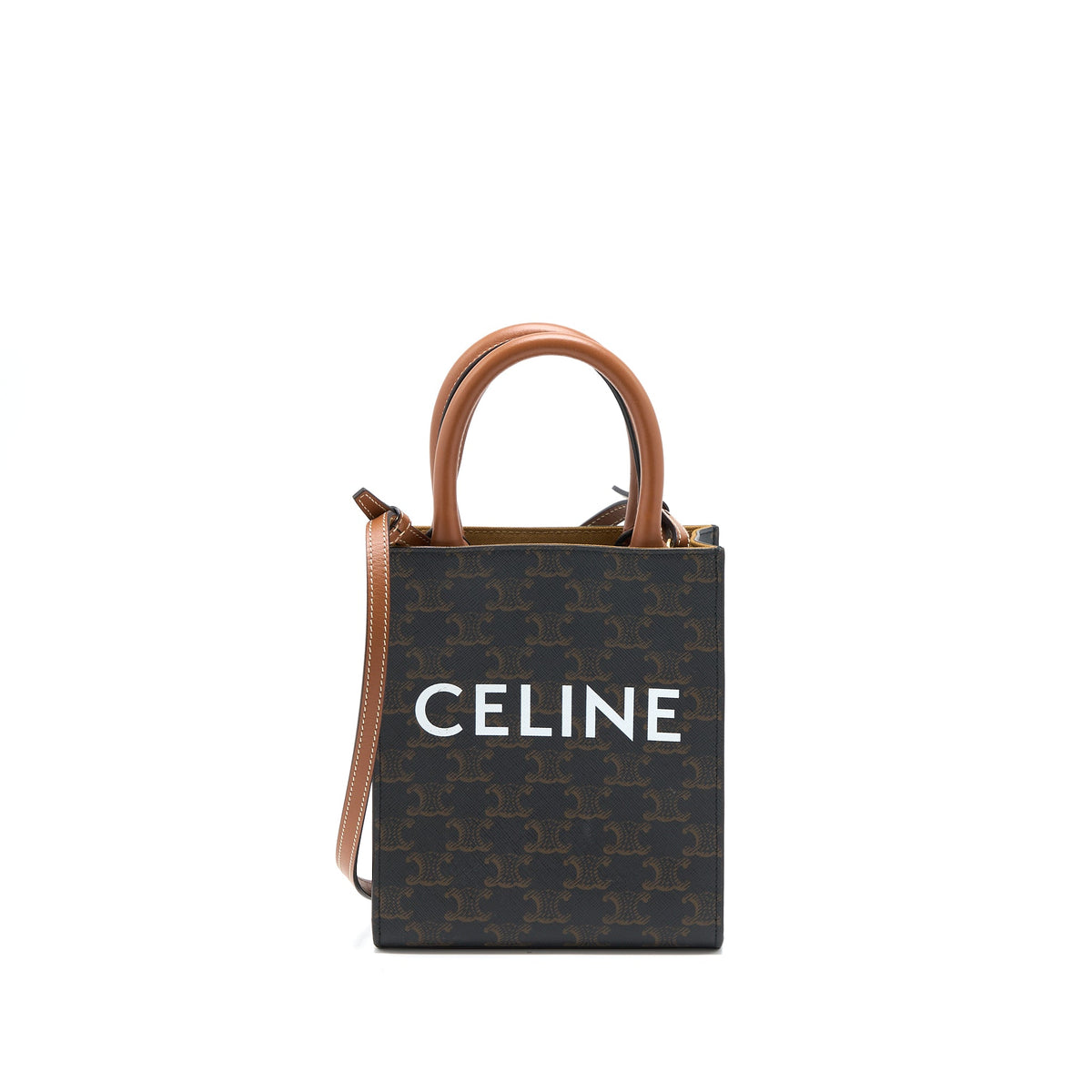 CELINE MINI VERTICAL CABAS TRIOMPHE CANVAS GHW