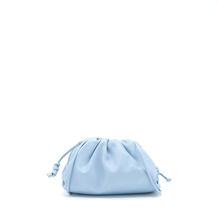 BOTTEGA VENETA MINI POUCH ICE BLUE