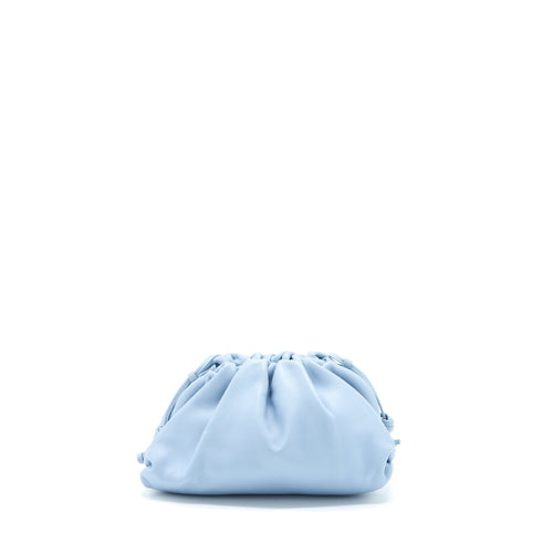 BOTTEGA VENETA MINI POUCH ICE BLUE