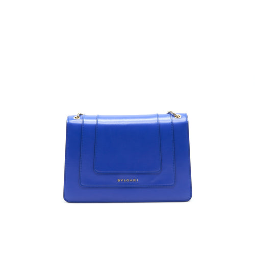 BVLGARI SERPENTI FOREVER SHOULDER BAG IN BLUE GHW