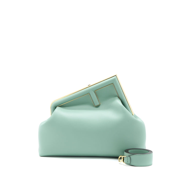 FENDI FIRST MEDIUM LAMBSKIN MINT GREEN GHW