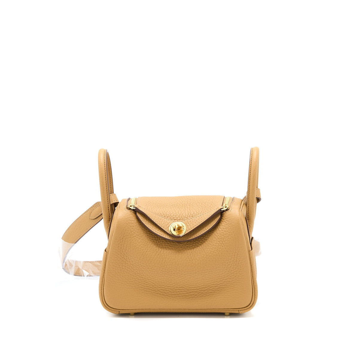HERMES MINI LINDY CLEMENCE 4B BISCUIT GHW