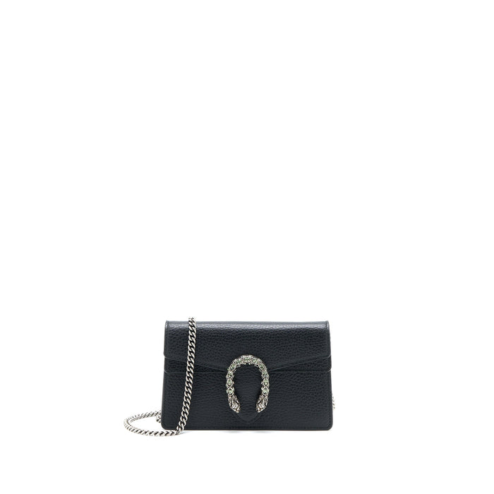 GUCCI SUPER MINI DIONYSUS CALFSKIN BLACK RUTHENIUM SHW