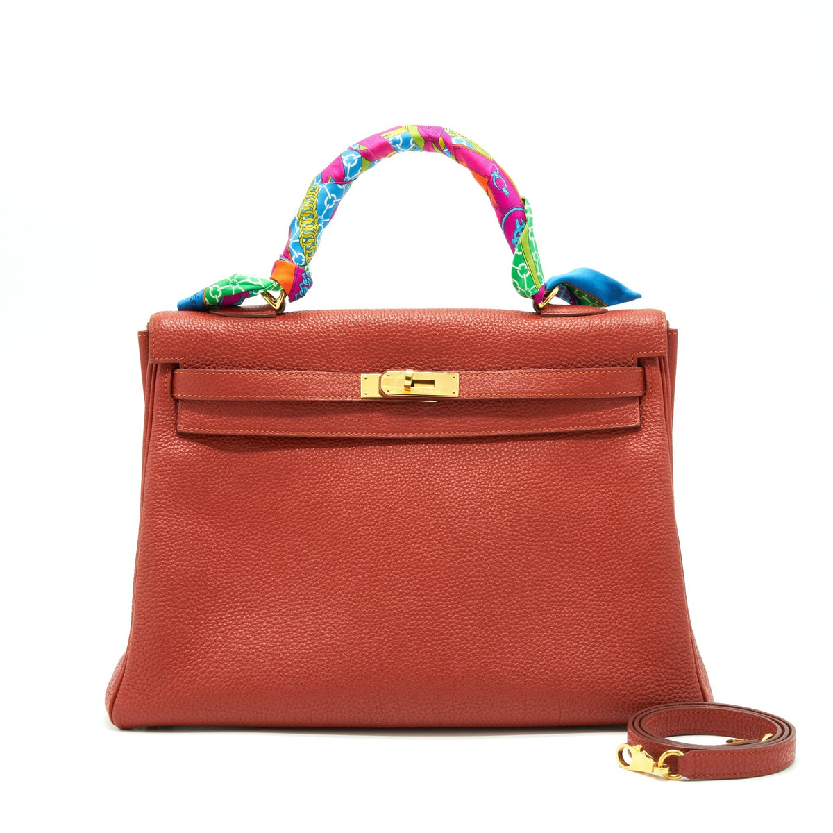 HERMES KELLY 35 TOGO VERMILLION GHW