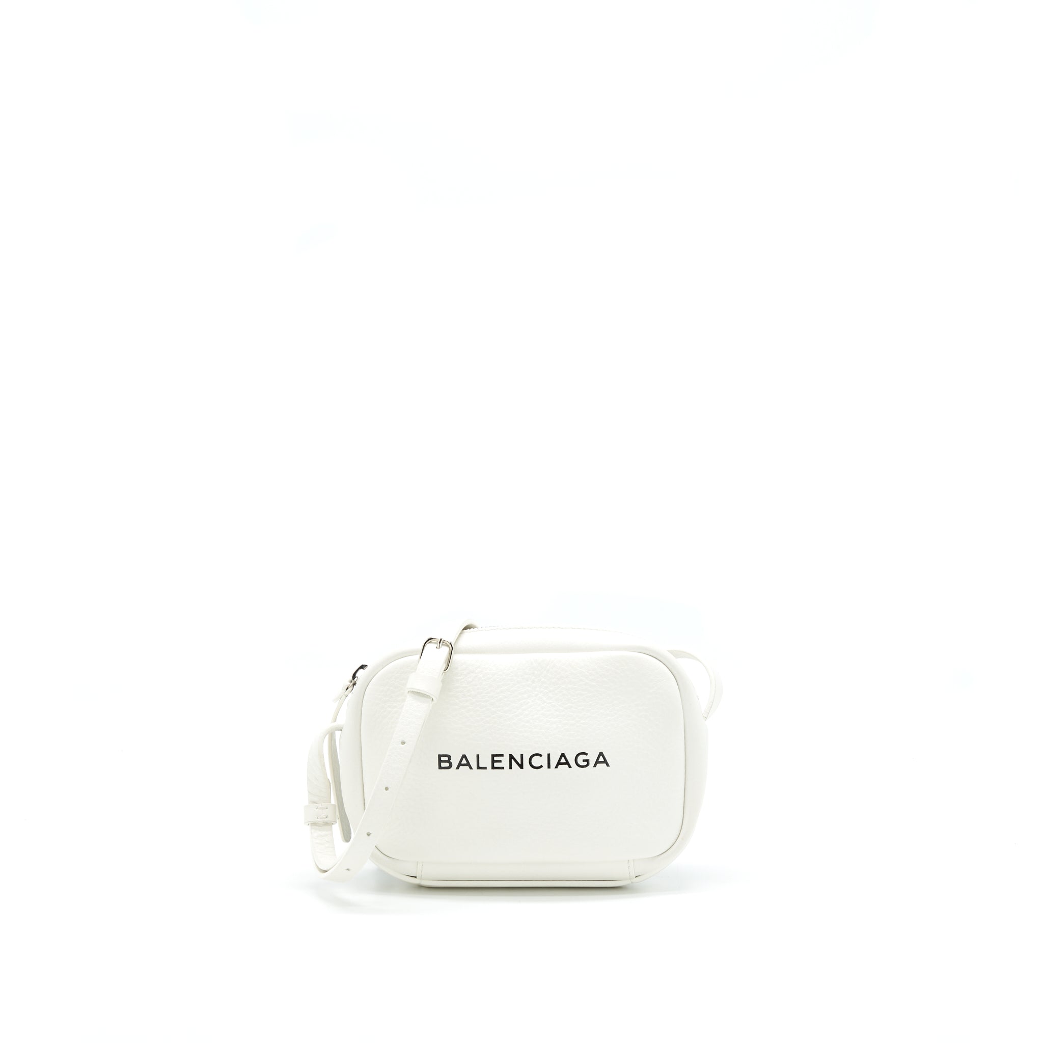 BALENCIAGA MINI CAMERA CROSSBODY BAG WHITE