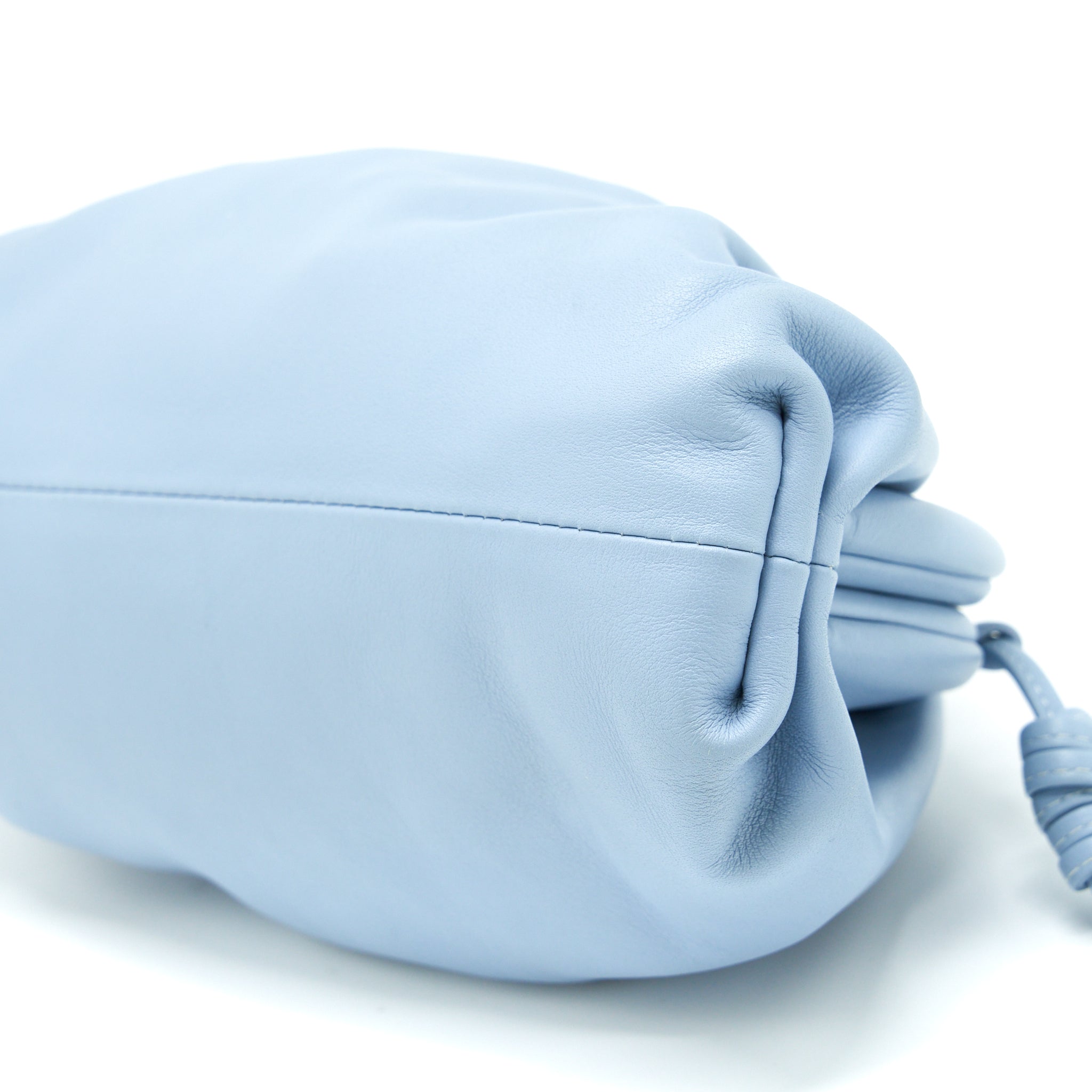 BOTTEGA VENETA MINI POUCH ICE BLUE