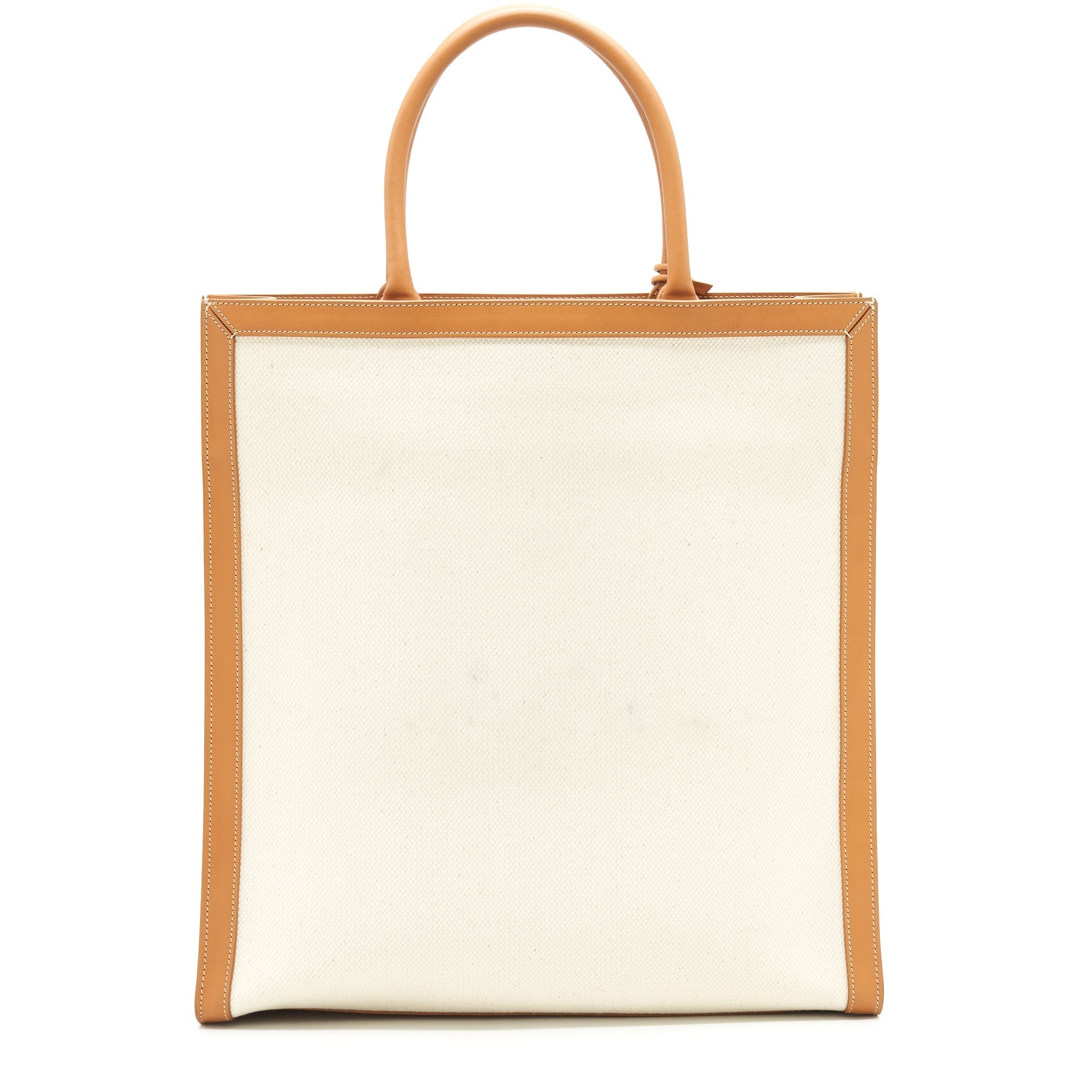 CELINE SMALL VERTICAL CABAS CANVAS WITH CELINE PRINT AND CALFSKIN