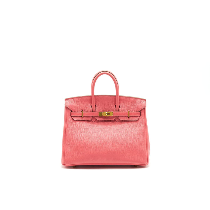 HERMES BIRKIN TOGO 25 ROSE LIPSTICK GHW