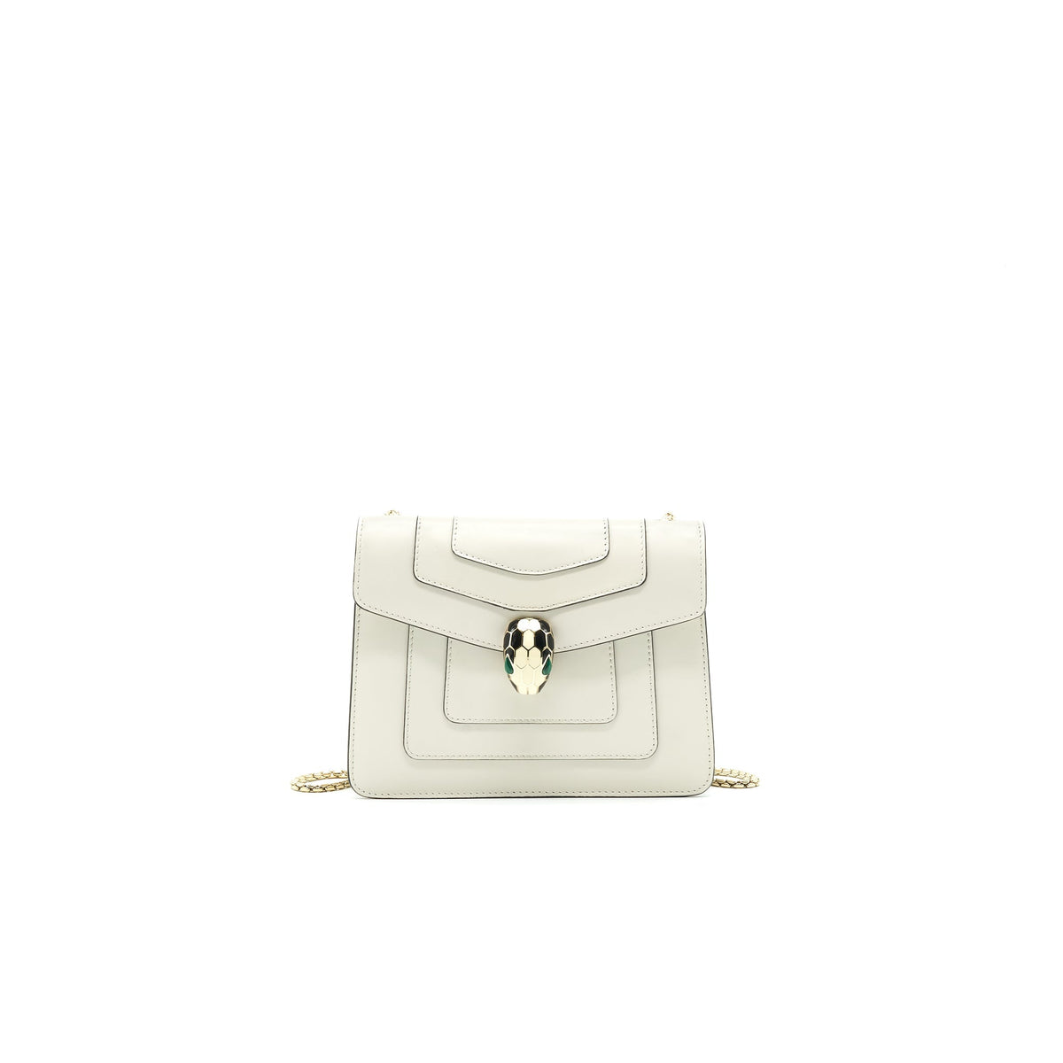 BVLGARI SERPENTI FOREVER CROSSBODY BAG WHITE