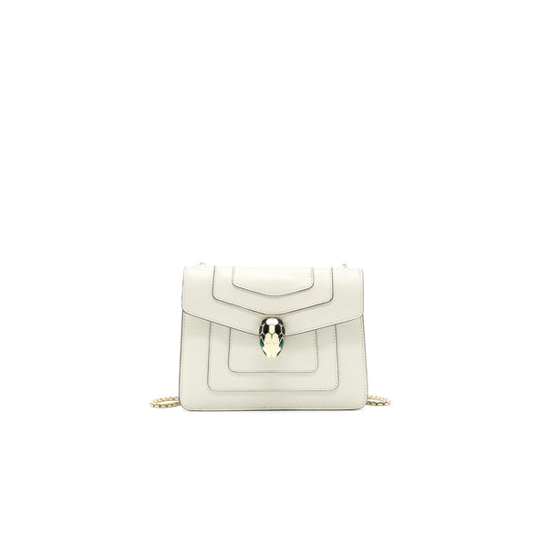 BVLGARI SERPENTI FOREVER CROSSBODY BAG WHITE