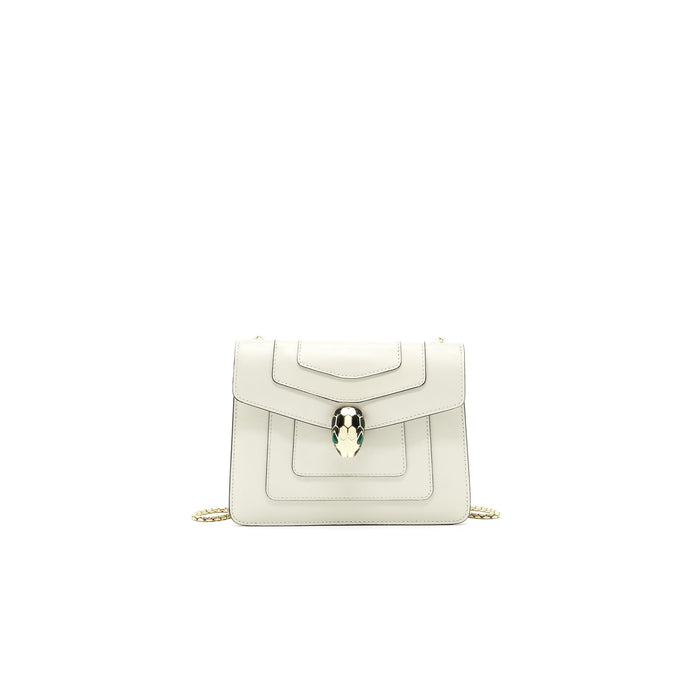 BVLGARI SERPENTI FOREVER CROSSBODY BAG WHITE