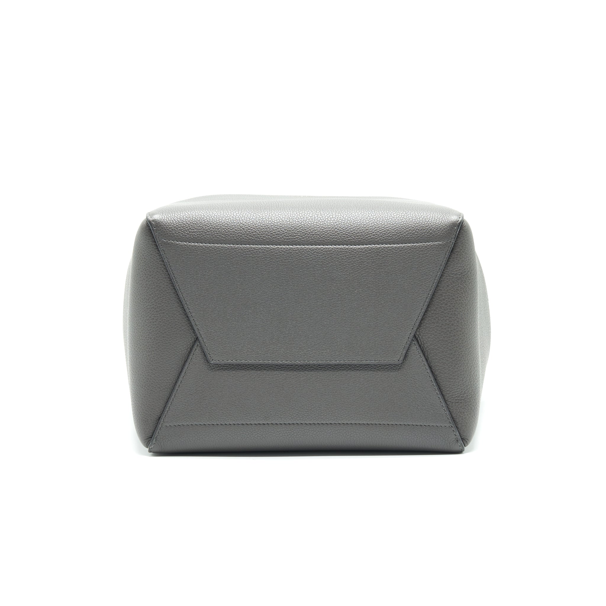 CELINE SANGLE BUCKET BAG DARK GREY WITH BLACK STITCHING
