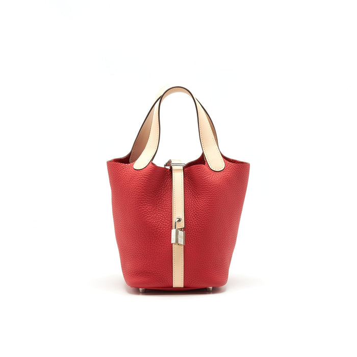 HERMES PICOTIN 18 ROSE TOMATE / ROSE ELGANTINE