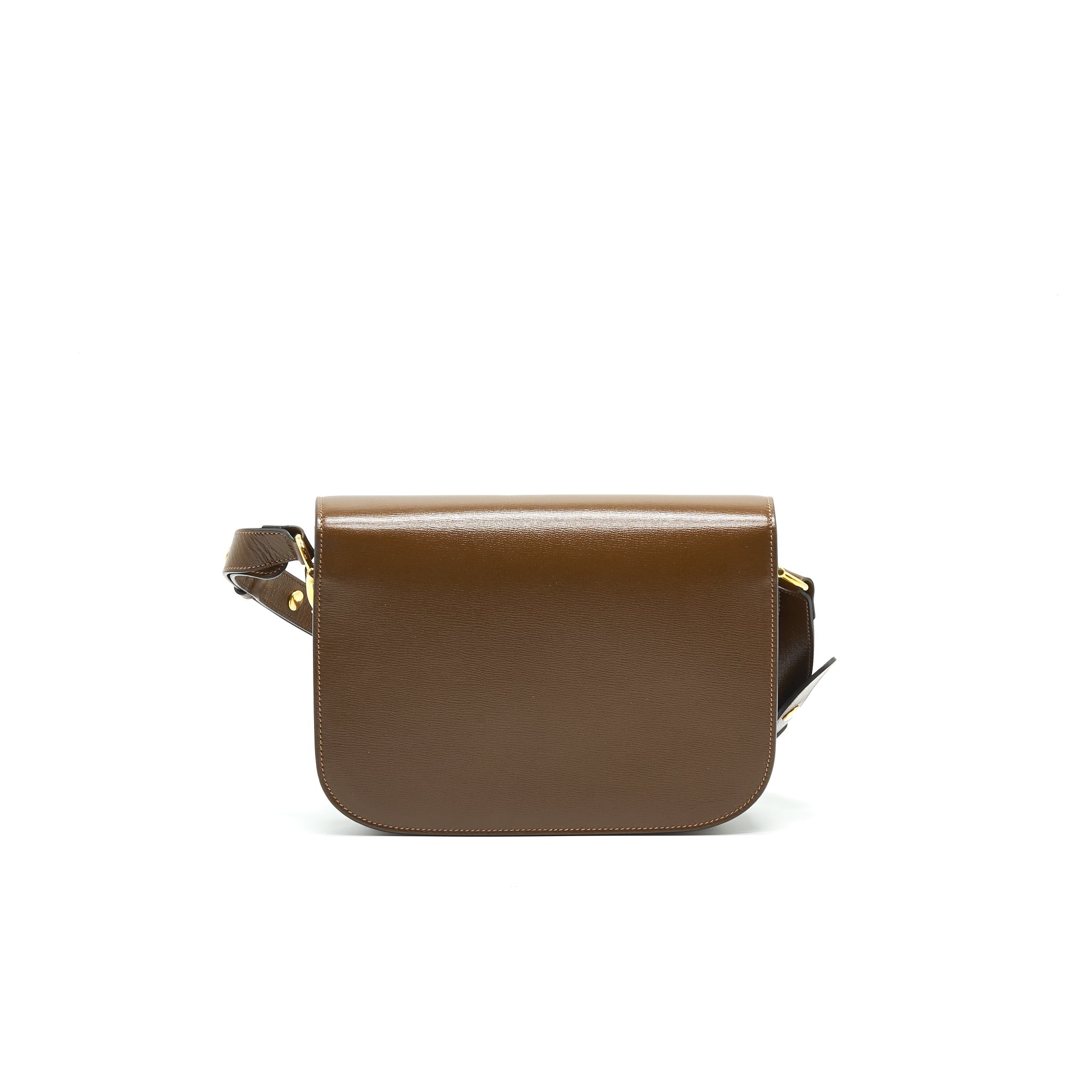 GUCCI 1955 HORSEBIT LEATHER SHOULDER BAG BROWN