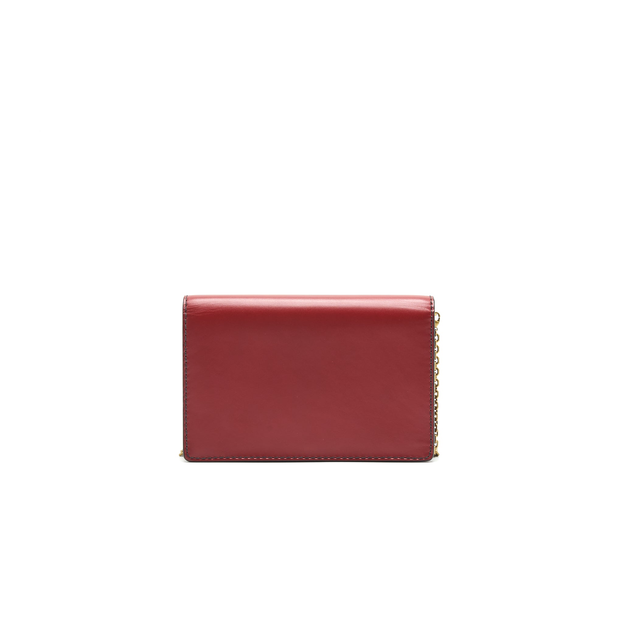DIOR J'ADIOR WALLET ON CHAIN DARK RED GHW