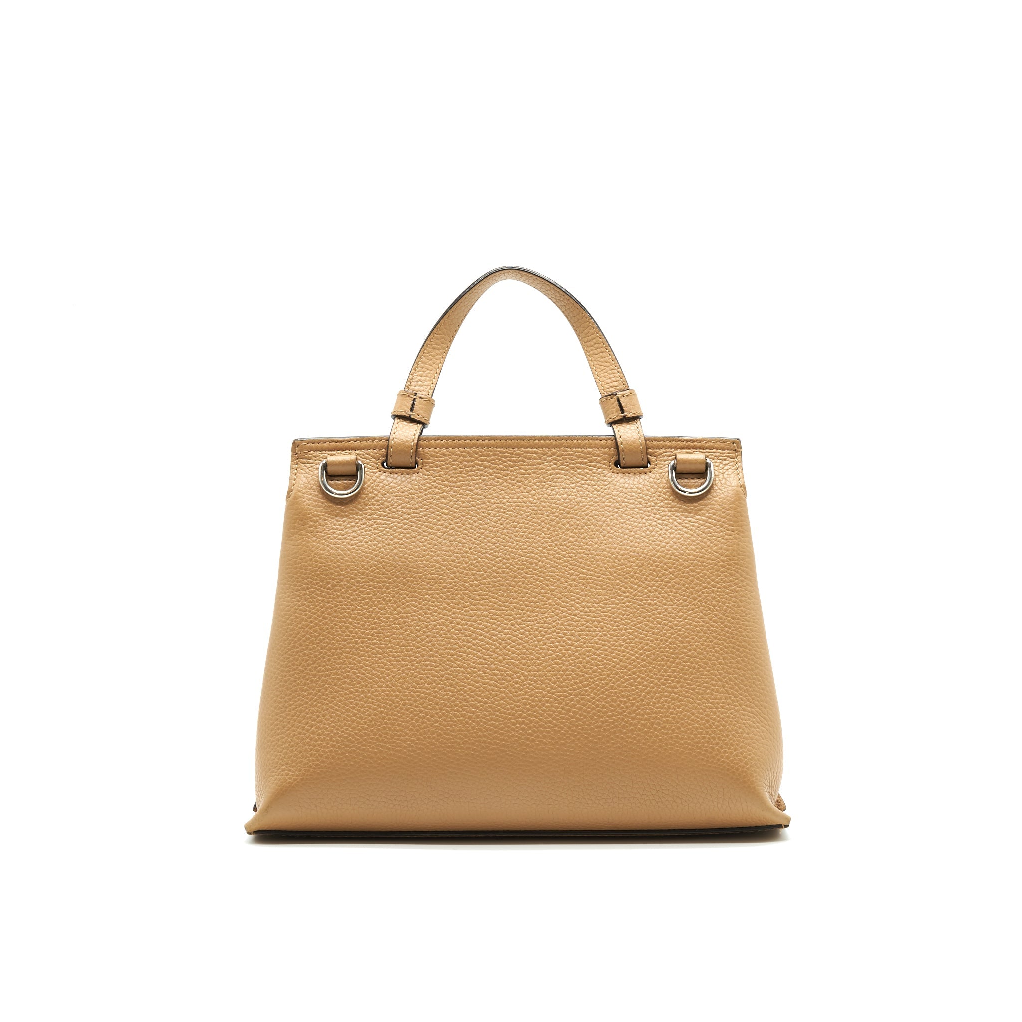 GUCCI BAMBOO DAILY LEATHER TOP HANDLE BAG BEIGE