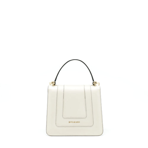 BVLGARI TOP HANDLE SERPENTI BAG WHITE