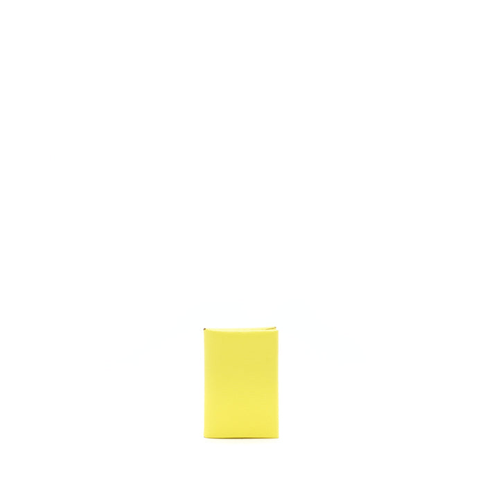 HERMES CALVI DUO CARD HOLDER CHÈVRE MYSORE JAYNE CITRON SHW