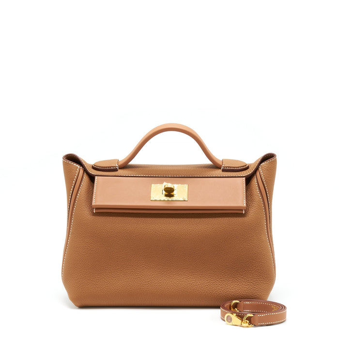 HERMES 2424 24/24 - 29 BAG TUARILLON MAURICE AND SWIFT GOLD GHW