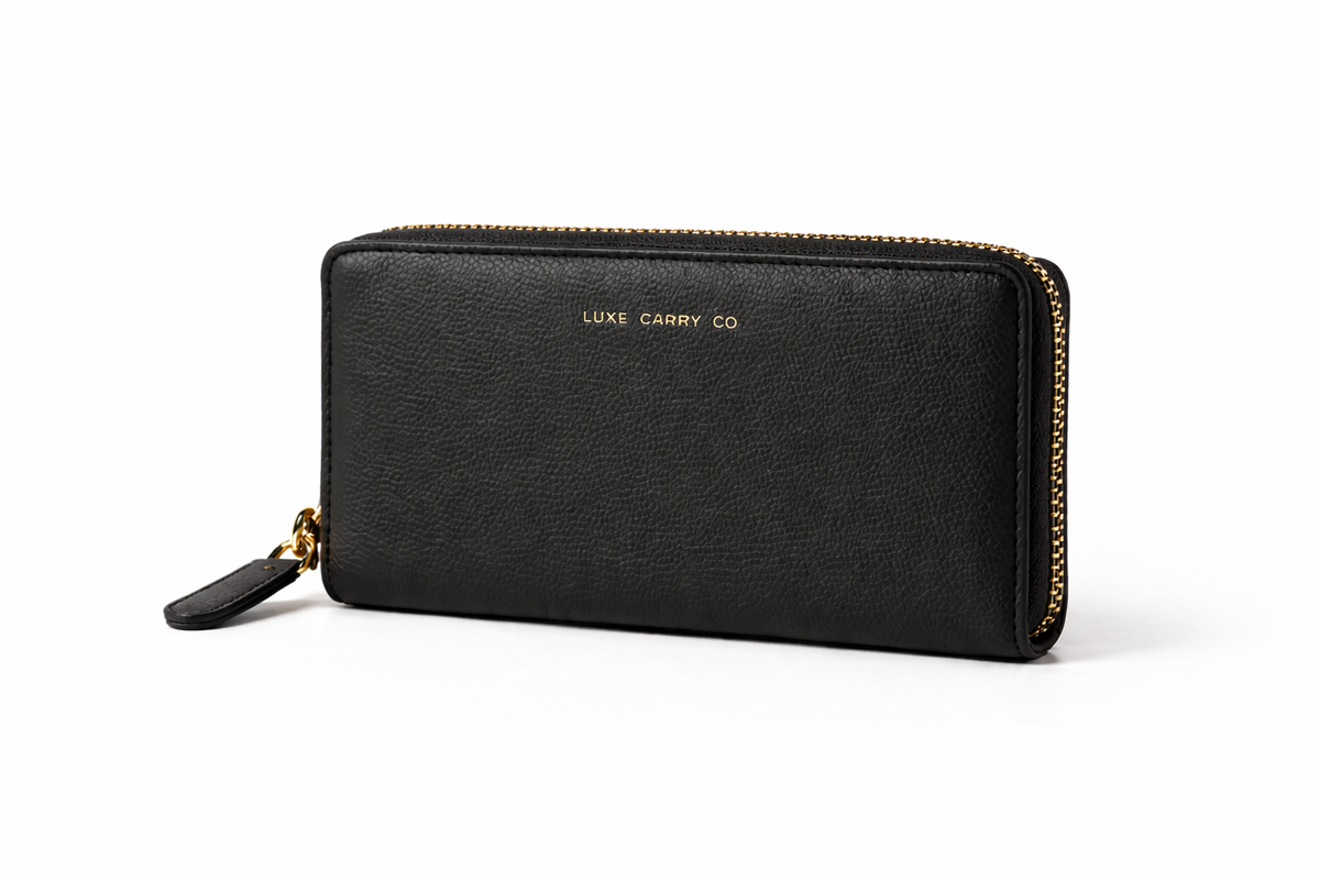 Alvere Zip Wallet — Black