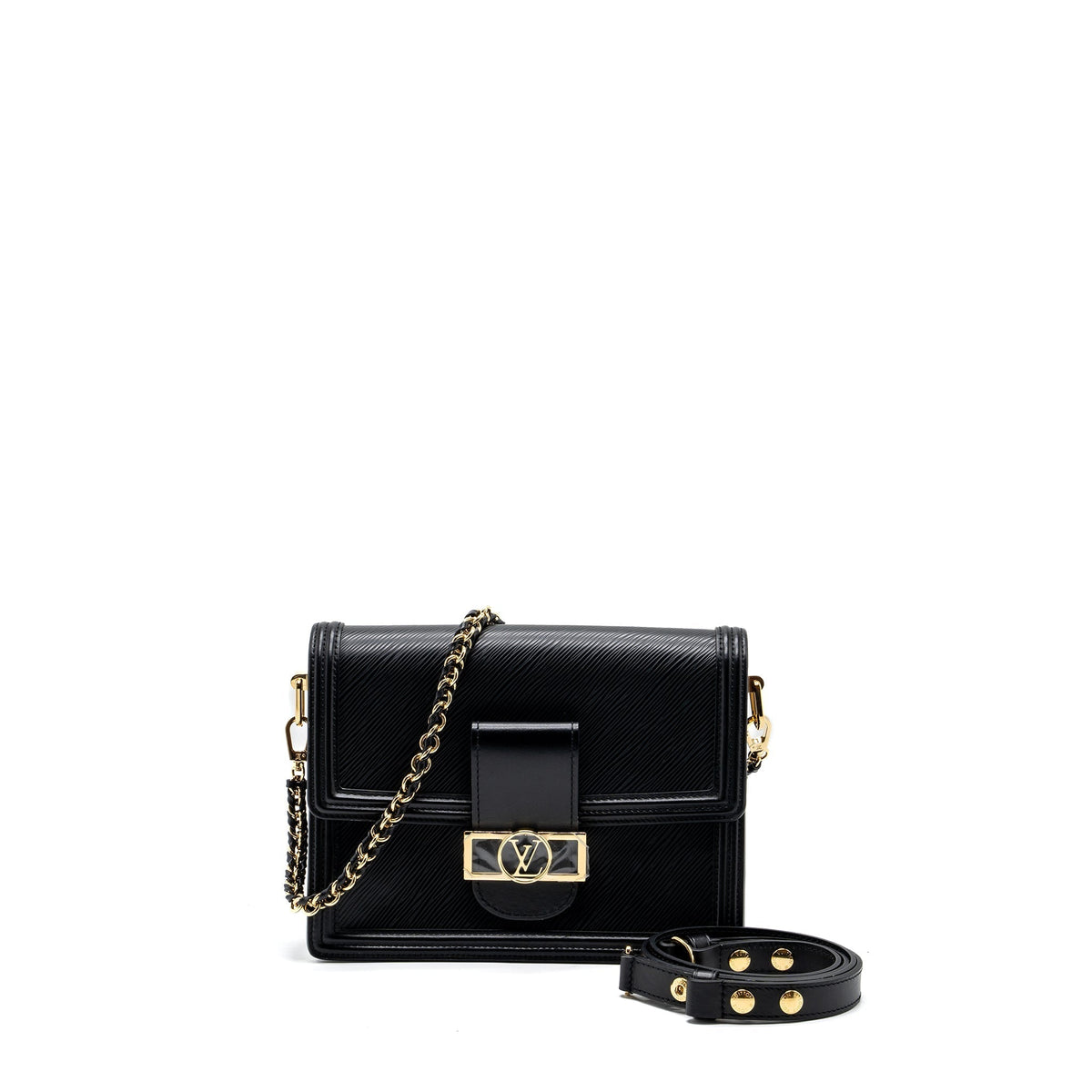 LOUIS VUITTON DAUPHINE MM EPI BLACK GHW (NEW VERSION)
