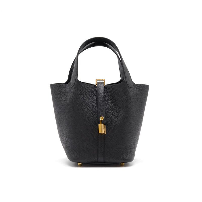 HERMES PICOTIN LOCK 18 BLACK GHW
