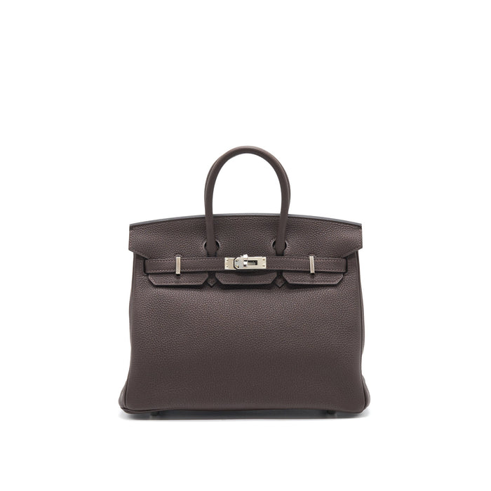 HERMES BIRKIN 25 EBENE/GOLD TOGO SHW