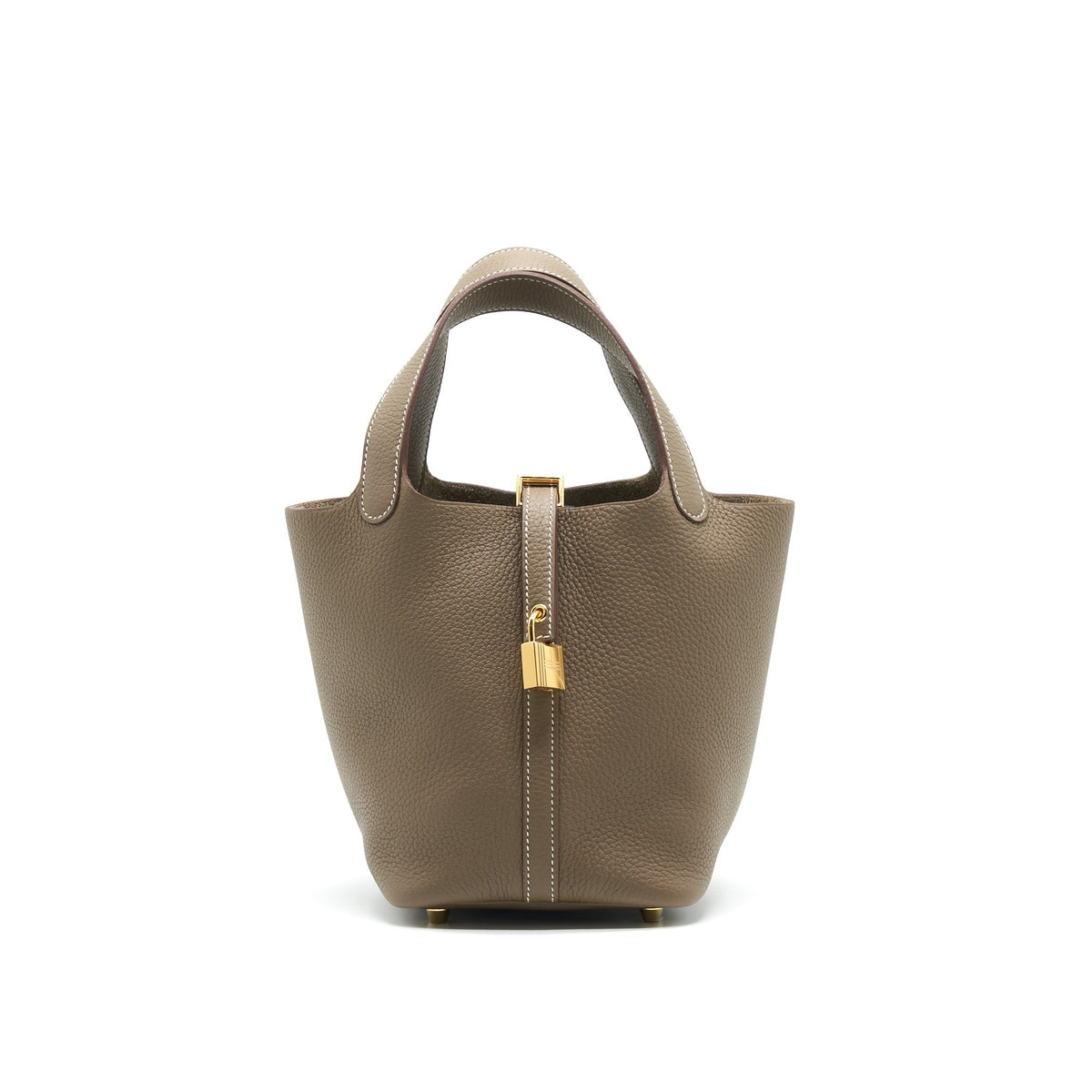 HERMES PICOTIN 18 LOCK BAG ETOUPE GHW