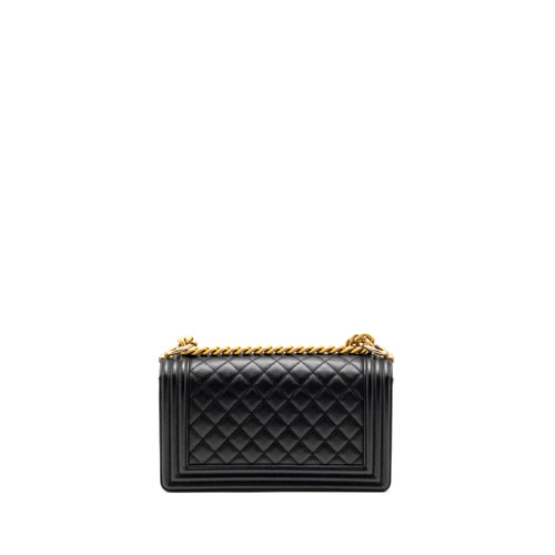 CHANEL MEDIUM BOY BAG CAVIAR BLACK GHW