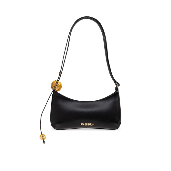 JACQUEMUS BISOU PERLE LOGO PLAQUE SHOULDER BAG